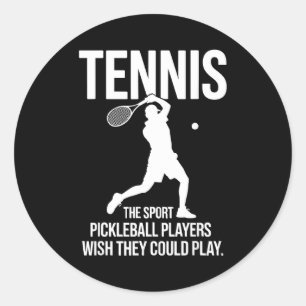 Adesivo Redondo Tênis o esporte que os jogadores de pickleball des