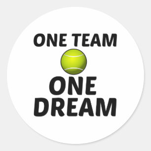 ADESIVO REDONDO TÊNIS ONE TEAM ONE DREAM FUN