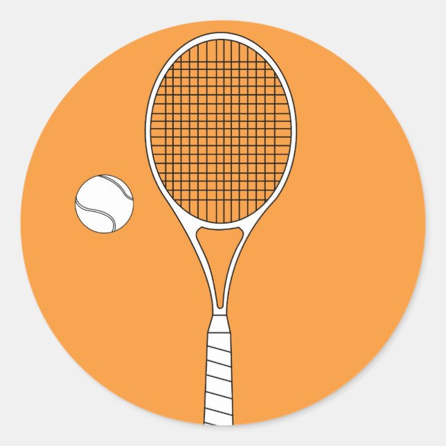 Adesivo Redondo Tênis Racket e Ball Stickers (Frente)