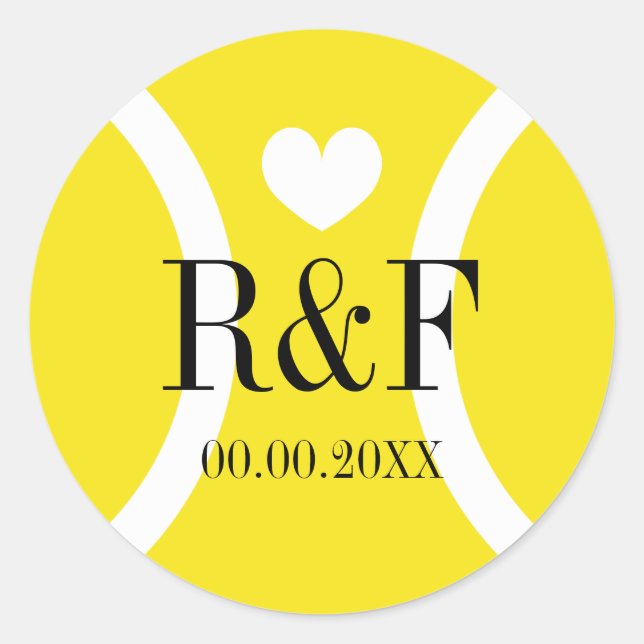 Adesivo Redondo Tênis tema de casamento bengalas com monograma (Frente)