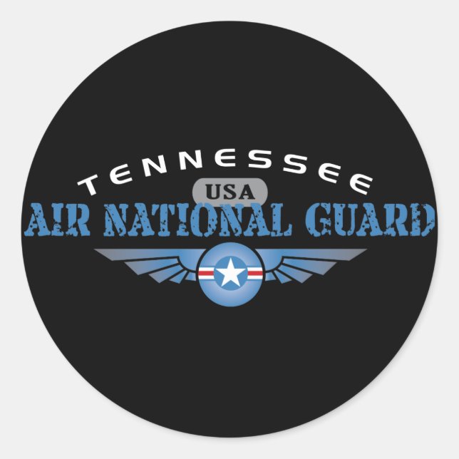 Adesivo Redondo Tennessee Air National Guarda (Frente)