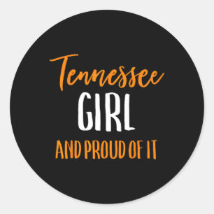 Adesivo Redondo Tennessee Girl E Orgulhosas Dela São Mulheres De F