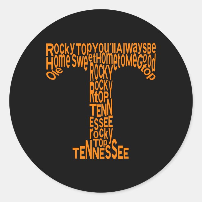 Adesivo Redondo Tennessee Home Sweet Home Tennessee Sport (Frente)