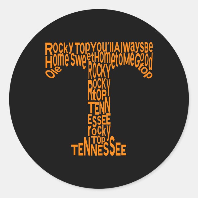 Adesivo Redondo Tennessee Home Sweet Home Tennessee Sport (Frente)