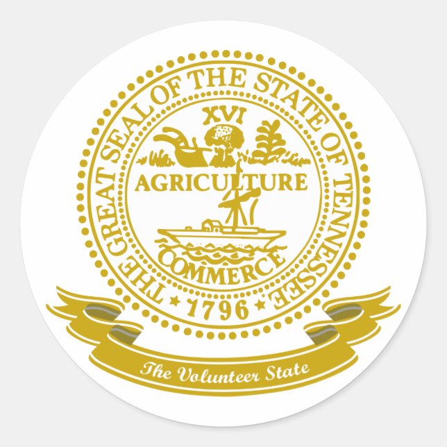 Adesivo Redondo Tennessee Seal (Frente)