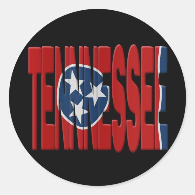 Adesivo Redondo Tennessee State flag (Frente)