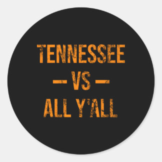 Adesivo Redondo Tennessee Vs All Y'All Weatherner