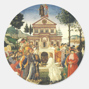Adesivo Redondo Tentações de Cristo por Sandro Botticelli