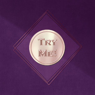 Adesivo Redondo Tente-me coram recipiente de amostra perolado