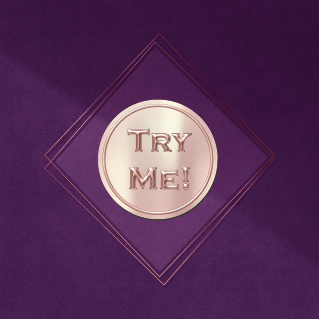 Adesivo Redondo Tente-me esfregar o recipiente de amostra de testa (Try Me Blush Rose Pearly Tester Sample Container Classic Round Sticker)