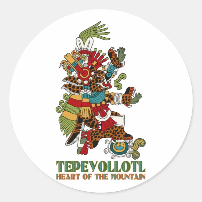 Adesivo Redondo Tepeyollotl (Frente)