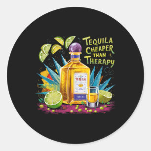 Adesivo Redondo Tequila De Bebendo De Tequila Retroativa Mais Bara
