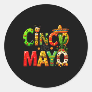 Adesivo Redondo Tequila Engraçado Bebendo Cinco De Mayo Festa Mexi