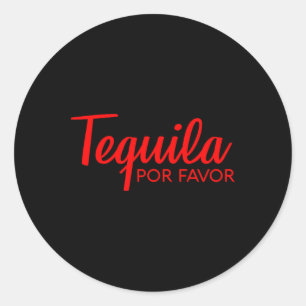 Adesivo Redondo Tequila Por Favor Camisa Cinco De Mayo Bebendo Tee