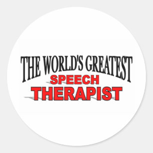 Adesivo Redondo Terapeuta de discurso do mundo o grande