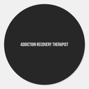 Adesivo Redondo Terapeuta de Recuperação de Dependência Saúde Ment
