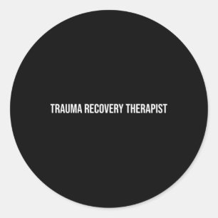 Adesivo Redondo Terapeuta de Recuperação de Trauma Saúde Mental