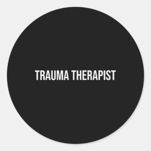 Adesivo Redondo Terapeuta de Trauma Saúde Mental 