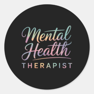 Adesivo Redondo Terapeuta Defensor da Saúde Mental Design