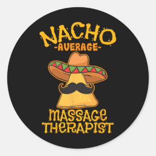Adesivo Redondo Terapeuta Mágico Nacho Médio Meuse Cinco De Mayo P