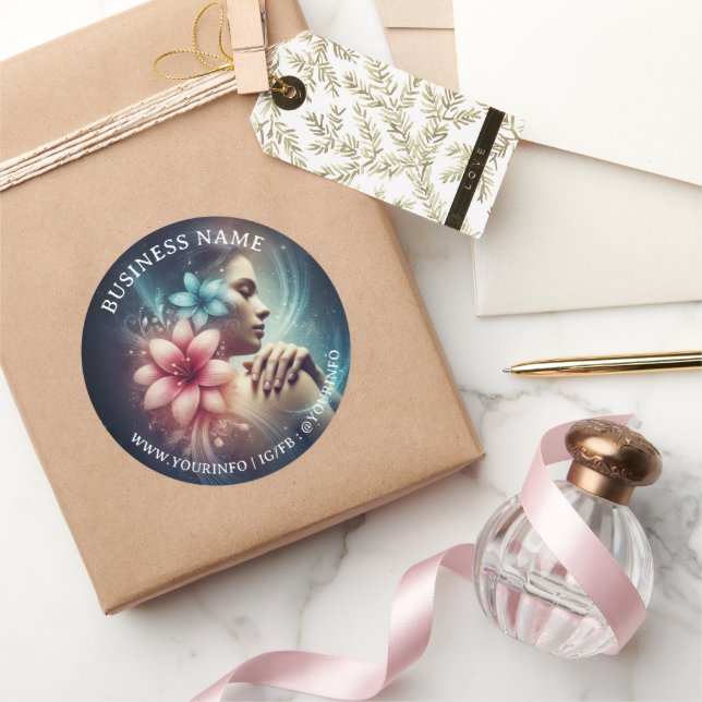 Adesivo Redondo Terapêutica de Massagem Terapia Mãos Energia Spa O (Presentear)