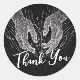 Adesivo Redondo Terapêutica de Massagem Terapia Mãos Energia Spa O