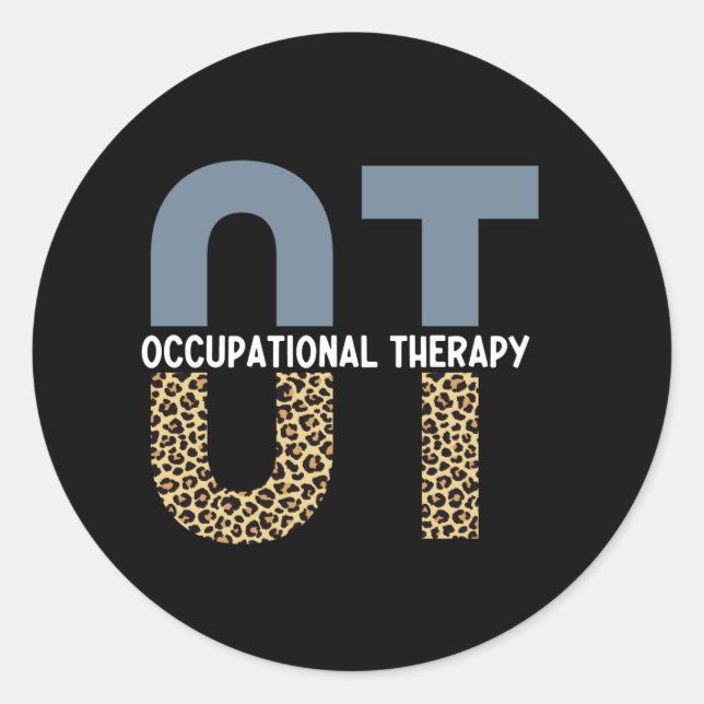 Adesivo Redondo Terapêutica OT OT Dúvidas aos Estudantes (Frente)