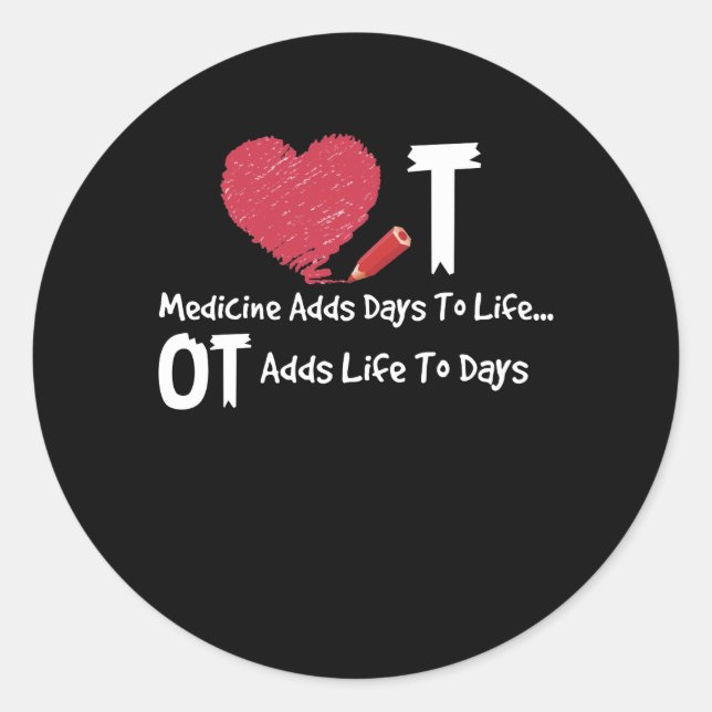 Adesivo Redondo Terapêutica Profissional Adiciona Vida Aos Dias De (Frente)