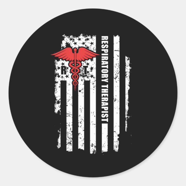 Adesivo Redondo Terapêutica Respiratória Atendimento à Enfermagem  (Frente)