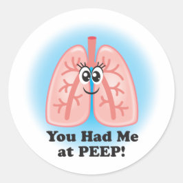 Adesivo Redondo Terapêutica Respiratória Autocolantes "Você me tin