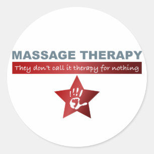 Adesivo Redondo Terapia de Massagem em Vermelho Ruby