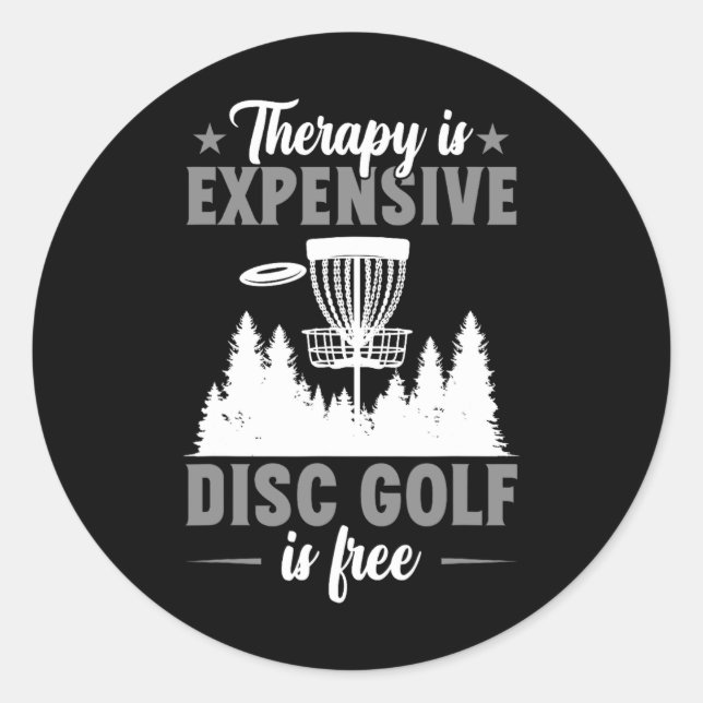 Adesivo Redondo Terapia É Cara Disc Golf Disc Golfer  (Frente)