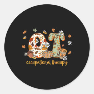 Adesivo Redondo Terapia Ocupacional Queda Ota Autumn Thanksgivi