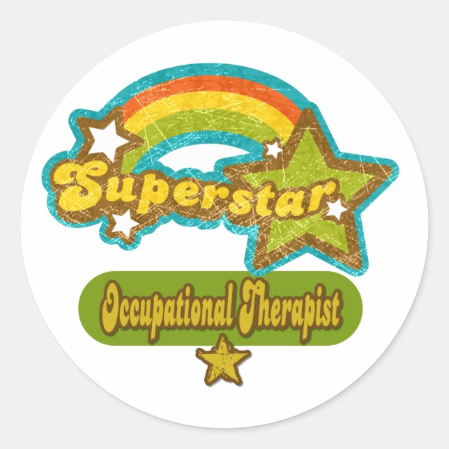 Adesivo Redondo Terapia Ocupacional Superstar (Frente)