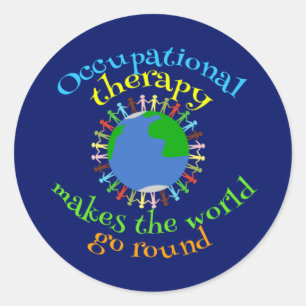 Adesivo Redondo Terapia Ocupacional Torna o Mundo Azul