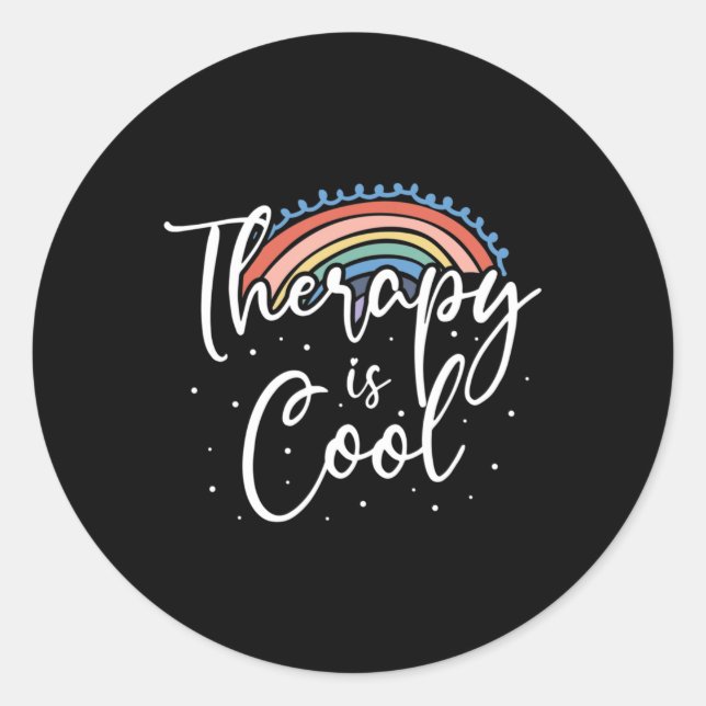 Adesivo Redondo Terapias Mente Estabilidade Sensibilização (Frente)