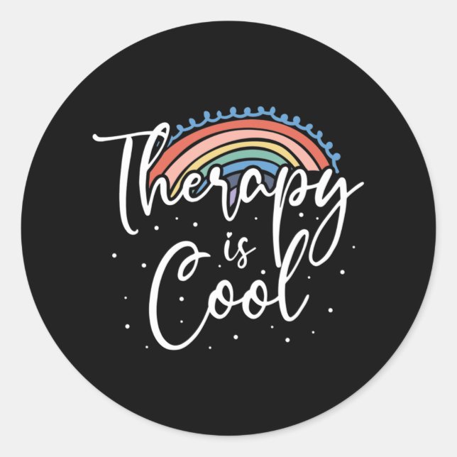 Adesivo Redondo Terapias Mente Estabilidade Sensibilização (Frente)