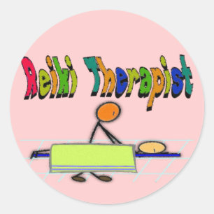 Adesivo Redondo Terapista Reiki — Design de Stick People — Waterco