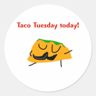 Adesivo Redondo Terça-feira de Taco hoje!