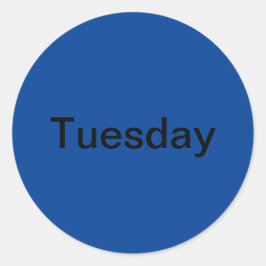 Adesivo Redondo Terça-feira Dia da Semana