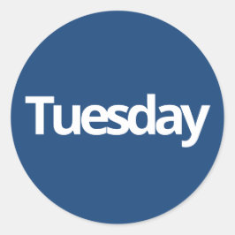 Adesivo Redondo Terça-feira dia planejamento de suprimentos simple