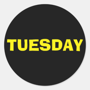 Adesivo Redondo Terça-feira Yellow Ad Lib Black Sticker by Janz