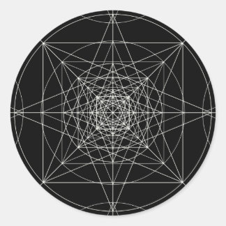 Adesivo Redondo Terceira Geometria Sagrada Dimensional