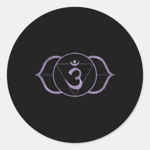 Adesivo Redondo Terceiro Chakra do Olho Ajna – Meditação de Yoga K