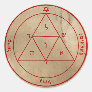 Adesivo Redondo Terceiro Pentacle de Marte
