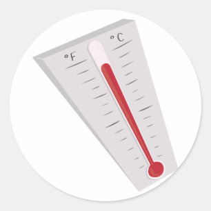 Adesivo Redondo Termômetro quente