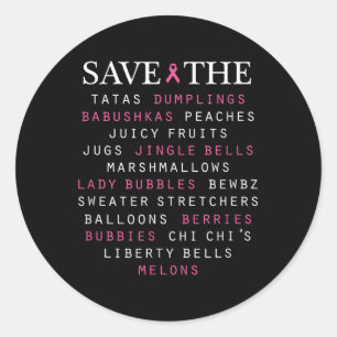 Adesivo Redondo Termos de gíria de consciência do Cancer da mama