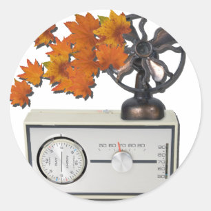 Adesivo Redondo TermostatoVentiladorAquecedorFolhas052215