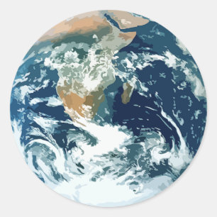 Adesivo Redondo Terra