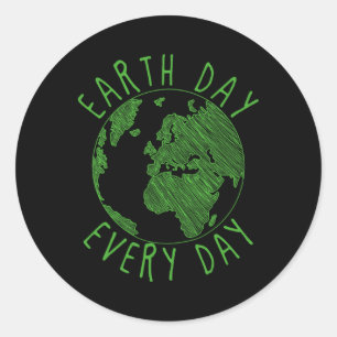 Adesivo Redondo Terra: Aniversário da Consciência Ambiental da Ter